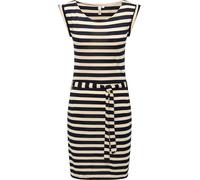 Ragwear Damen Kurzarm Sommerkleid kurzes, gestreiftes Minikleid mit Taillenband und Taschen Tagg Stripes YOUMODO Navy Gr. L