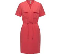 Ragwear Damen Kurzarm Sommerkleid kurzes Midikleid mit Brusttaschen Roisana YOUMODO Coral Gr. L