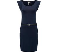 Ragwear Damen Kurzarm Sommerkleid kurzes Minikleid mit schmalem Taillen-Gürtel und Taschen Tagg YOUMODO Midnight Gr. M