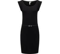 Sommerkleid RAGWEAR "Tagg", Damen, Gr. XS (34), Normalgrößen, schwarz, Material: 95% Viskose, 5% Elasthan, casual, figurumspielend ca. Mitte Oberschenkel, tiefer Rundhals, Kurzarm Ärmel ohne Ärmelschl