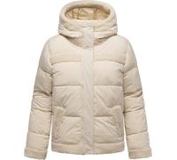 Ragwear Damen kurze Winter-Steppjacke Editah mit Teddy-Akzenten und Kapuze | Länge: hüftlang, lockerer Schnitt; für kalte City- und Outdoor-Tage.