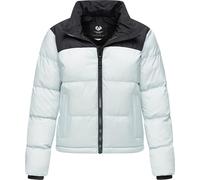 Ragwear Damen kurze Winterjacke warme Colourblocking Steppjacke mit Stehkragen Serah YOUMODO Arctic Blue Gr. S