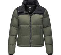 Ragwear Damen kurze Winterjacke warme Colourblocking Steppjacke mit Stehkragen Serah YOUMODO XS-6XL