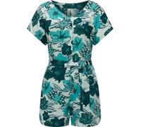 Ragwear Damen kurzer gemusterter Sommer Jumpsuit Bodysuit mit Taillenband Salwin YOUMODO Aqua Gr. M