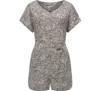 Jumpsuit RAGWEAR "Salwin", Damen, Gr. L (40), Normalgrößen, beige (ecru), Material: 100% Viskose, feminin, gerade ca. Mitte Oberschenkel, V-Ausschnitt, Kurzarm weit abgesteppte Kante, Overalls, Kurzer