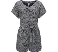Ragwear Damen kurzer gemusterter Sommer Jumpsuit Bodysuit mit Taillenband Salwin YOUMODO Midnight Gr. XL