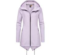 Sweatjacke RAGWEAR "Wingi", Damen, Gr. XL (42), lila (lavender), 95% Polyester, 5% Elasthan, tailliert ca. Mitte Oberschenkel, hoch geschlossener Ausschnitt, eng normaler Saum mit Daumenlöchern, Sweat