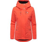 Ragwear Damen Kurzmantel warme wasserdichte Winterjacke mit kuscheliger verstellbarer Kapuze Alvena YOUMODO Red Gr. S