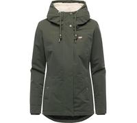 Kurzmantel RAGWEAR "Alvena YOUMODO", Damen, Gr. M (38), olivgrün, Obermaterial: 100% Polyester; Innenfutter: 100% Polyester; Wattierung: 100% Polyester, tailliert Po-bedeckend, hoch geschlossener Auss