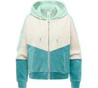 Ragwear Damen kuschelig weiche Cordjacke Sweatjacke aus Kord mit Kapuze und Blockstreifen-Muster Queny Sweat Cordy XS-XXL