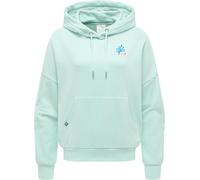 Ragwear Damen lässiger Oversized Hoodie gemütlicher Kapuzenpullover mit modischen Print-Akzenten und Kapuze Pirita PP Mint Gr. L