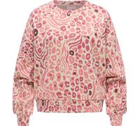 Ragwear Damen lässiges Cropped Sweatshirt Oversized Pullover mit modischem Allover-Print Wuss Print Pink Gr. L