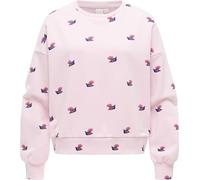 Sweater RAGWEAR "Wuss Shells", Damen, Gr. S (36), rosa, Material: 70% Baumwolle, 30% Polyester, oversize hüftlang, Rundhals, Ärmel ohne Ärmelschlitz Rippbündchen, Sweatshirts Sweater, lässiges oversiz