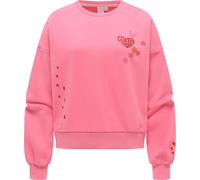 Sweater RAGWEAR "Wuss PP", Damen, Gr. M (38), pink, Material: 70% Baumwolle, 30% Polyester, oversize hüftlang, Rundhals, Ärmel ohne Ärmelschlitz Rippbündchen, Sweatshirts Sweater, lässiges oversized D