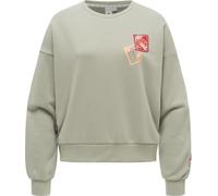 Ragwear Damen lässiges Cropped Sweatshirt Oversized Pullover mit modischem Print Wuss PP XS-XXL