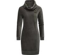 Ragwear Damen Langarm Minikleid kurzes Elegantes Winterkleid Chloe Velvet Dark Olive25 Gr. L