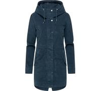 Kurzmantel RAGWEAR "Cannas Cordy YOUMODO", Damen, Gr. M (38), dunkelpetrol, Cord, Obermaterial: 98% Baumwolle, 2% Elasthan; Innenfutter: 100% Polyester, figurumspielend ca. Mitte Oberschenkel, hoch ge