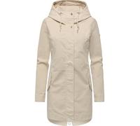 Kurzmantel RAGWEAR "Cannas Cordy YOUMODO", Damen, Gr. XXXL(46), ecru, Cord, Obermaterial: 98% Baumwolle, 2% Elasthan; Innenfutter: 100% Polyester, figurumspielend ca. Mitte Oberschenkel, hoch geschlos