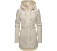 Kurzmantel RAGWEAR "Dakkota B", Damen, Gr. XXXL (46), beige (elfenbeinfarben), Obermaterial: 100% Polyester, Innenfutter: 100% Polyester, modisch, figurumspielend ca. Mitte Oberschenkel, hoch geschlos