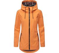 Ragwear Damen lange Übergangsjacke wasserdichter und atmungsaktiver Kurzmantel mit verstellbarer Kapuze Zuzka Sport YOUMODO Orange Gr. 6XL
