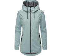 Ragwear Damen lange Übergangsjacke wasserdichter und atmungsaktiver Kurzmantel mit verstellbarer Kapuze Zuzka Sport YOUMODO Aqua Gr. S