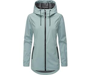 Ragwear Damen lange Übergangsjacke wasserdichter und atmungsaktiver Kurzmantel mit verstellbarer Kapuze Zuzka Sport YOUMODO XS-6XL