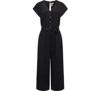 Ragwear Damen Langer Jumpsuit Overall mit Bindegürtel an der Taille Glina YOUMODO Black Gr. XL
