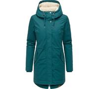 Kurzmantel RAGWEAR "Cannas YOUMODO", Damen, Gr. XS (34), ocean, Obermaterial: 65% Polyester, 35% Baumwolle, Innenfutter: 100% Polyester, Wattierung: 100% Polyester, gerade ca. Mitte Oberschenkel, hoch