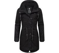 Winterjacke RAGWEAR "YM-Canny" Gr. XL (42), schwarz (dark) Damen Jacken Winterjacken stylischer Kurzmantel Parka mit Kapuze (23039600-XL)