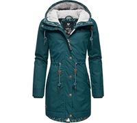 Winterjacke RAGWEAR "YM-Canny" Gr. XS (34), grün (dunkelgrün) Damen Jacken Winterjacken stylischer Kurzmantel Parka mit Kapuze (88853546-XS)