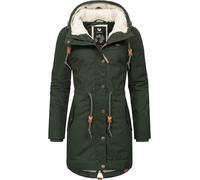 Ragwear Damen Wintermantel Warmer Parka lang mit Kapuze YM-Canny Dark Olive22 Gr. XXL