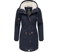 Winterjacke RAGWEAR "YM-Canny" Gr. S (36), blau (royalblau) Damen Jacken Winterjacken stylischer Kurzmantel Parka mit Kapuze (11381724-S)