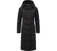 Ragwear Damen Langer wasserdichter Wintermantel warmer Steppmantel mit kuscheligem Kragen und Kapuze Pavla Long Soft YOUMODO Black Gr. L