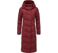Wintermantel RAGWEAR "Pavla Long Soft YOUMODO", Damen, Gr. L (40), rot (weinrot), Obermaterial: 100% Polyester, Innenfutter: 100% Polyester, Wattierung: 100% Polyester, gerade kniebedeckend, hoch gesc