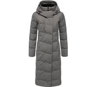 Wintermantel RAGWEAR "Pavla Long Soft YOUMODO", Damen, Gr. S (36), grau, Obermaterial: 100% Polyester, Innenfutter: 100% Polyester, Wattierung: 100% Polyester, gerade kniebedeckend, hoch geschlossener