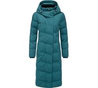 Wintermantel RAGWEAR "Pavla Long Soft YOUMODO", Damen, Gr. XXL (44), seegrün, Obermaterial: 100% Polyester, Innenfutter: 100% Polyester, Wattierung: 100% Polyester, gerade kniebedeckend, hoch geschlos