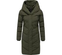 Steppmantel RAGWEAR "Natalka Soft YOUMODO", Damen, Gr. XS (34), olivgrün, Obermaterial: 100% Polyester; Innenfutter: 100% Polyester; Wattierung: 100% Polyester, figurumspielend ca. Mitte Oberschenkel,