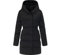 Ragwear Damen Langer Wintermantel warmer Steppmantel mit hohem Rippstrick Kragen Niani YOUMODO Black Gr. 4XL