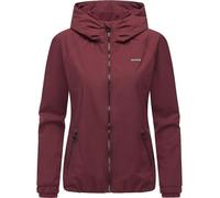 Ragwear Damen leichte Jacke wasserdichte und atmungsaktive Übergangsjacke kurze Funktionsjacke mit Kapuze Dizzie B YOUMODO Wine Gr. S
