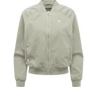 Ragwear Damen leichte oversized Blousonjacke lässige Bomberjacke kurz mit Rippstrickdetails Yotimo Dusty Olive Gr. L