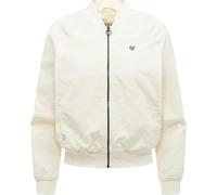 Ragwear Damen leichte oversized Blousonjacke lässige Bomberjacke kurz mit Rippstrickdetails Yotimo Ivory Gr. S