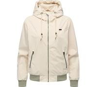 Outdoorjacke RAGWEAR "Nuggeta Summer YOUMODO", Damen, Gr. S (36), ecru, Obermaterial: 100% Polyester; Innenfutter: 100% Polyester, lässig geschnitten hüftlang, hoch geschlossener Ausschnitt, Ärmel ohn
