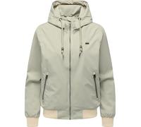 Outdoorjacke RAGWEAR "Nuggeta Summer YOUMODO", Damen, Gr. S (36), graugrün, Obermaterial: 100% Polyester. Innenfutter: 100% Polyester, lässig geschnitten hüftlang, hoch geschlossener Ausschnitt, Ärmel