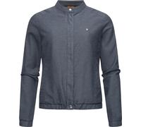 Kurzjacke RAGWEAR "Malawi Linen" Gr. XL (42), blau (indigo) Damen Jacken (29690028-XL) indigo
