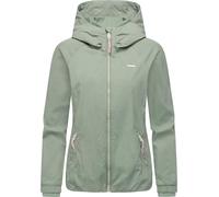 Ragwear Damen leichte Übergangsjacke kurze Blouson-Jacke mit Kapuze Dizzie A YOUMODO Dusty Green Gr. L