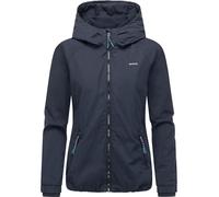 Outdoorjacke RAGWEAR "Dizzie A YOUMODO", Damen, Gr. XL (42), navy, Material: 68% Baumwolle, 32% Nylon, regular fit hüftbedeckend, hoch geschlossener Ausschnitt, Ärmel ohne Ärmelschlitz elastischer Bun