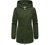 Outdoorjacke RAGWEAR "Monadissimo B", Damen, Gr. M (38), grün (olivgrün), Obermaterial: 65% Polyester, 35% Baumwolle, Innenfutter: 100% Polyester, Basic, figurumspielend Po-bedeckend, hoch geschlossen