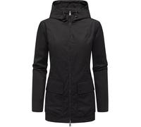 Ragwear Damen leichte Übergangsjacke Kurze Herbstjacke mit Kapuze Monadetta B YOUMODO Black Gr. XS