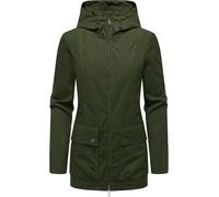 Outdoorjacke RAGWEAR "Monadetta A", Damen, Gr. XXXL (46), grün (olivgrün), Obermaterial: 65% Polyester, 35% Baumwolle, Innenfutter: 100% Polyester, casual, A-Linie Po-bedeckend, hoch geschlossener Aus