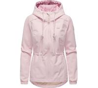 Ragwear Damen leichte Übergangsjacke kurze wasserdichte und atmungsaktive Funktionsjacke mit verstellbarer Kapuze und Taillenzugband Dankka Marshmallow Gr. M